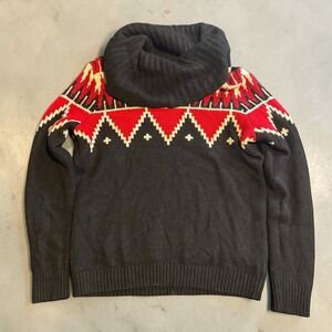 Lauren Ralph Lauren Southwestern Cowl Neck Sweater Women's Large Wool Blend